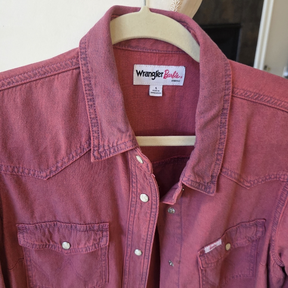 Wrangler Pink Wash Midi Shirt Dress - Picture 4 of 10